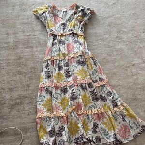 Aura Floral Maxi Dress - Multicolor